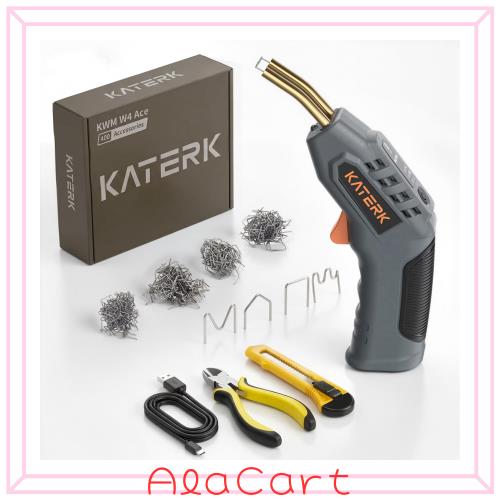 Katerk コードレス プラスチック溶接機 ホッチキス400本付属 3段階温度調整 USB充電式 携帯型 DIY・バンパー・おもちゃ修理に最適