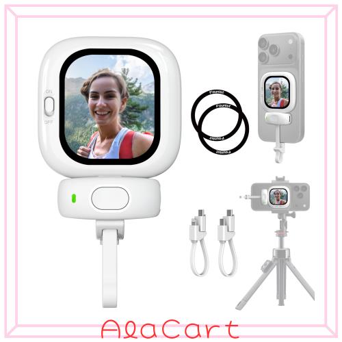 FOUNIST Vlogmate mini Phone用外カメラ自撮りモニター [充電不要],自 