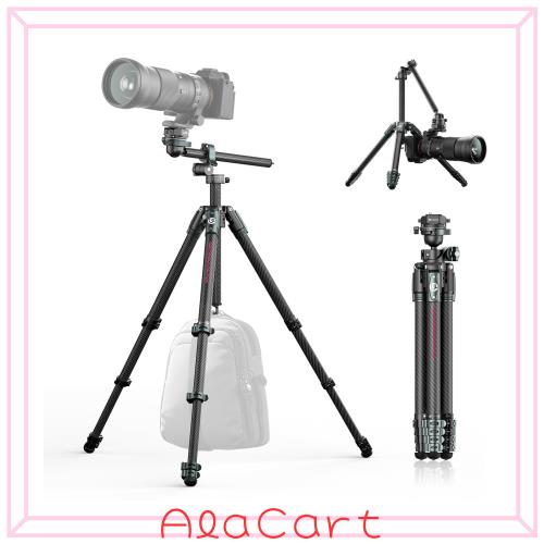 Ulanzi JJ05 カメラ三脚 カーボン三脚 トラベル三脚 軽量 ポータブル U？kaクイックシュー F38クイックシュー互換対応 184cm５+2段階伸縮