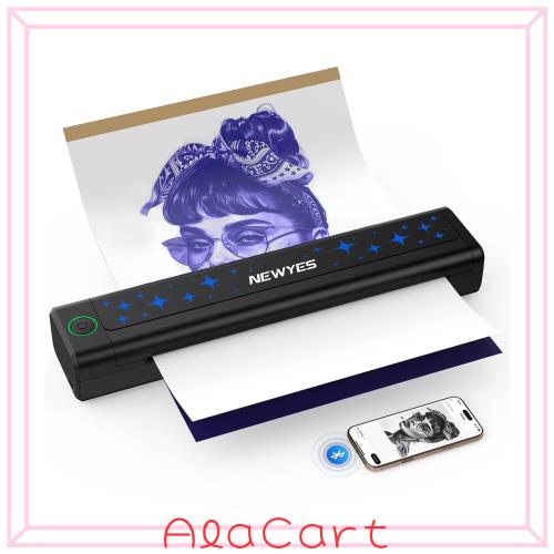 NEWYES tattoo machine Bluetooth ワイヤレス 2000mAh 30時間待機 感熱印刷