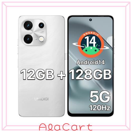 UMIDIGI Note 100 5G スマートフォン 120Hz 6.8インチ Android 14 12GB RAM 128GB ROM