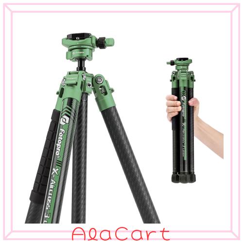 Fotopro カーボン三脚 ５段調節 カメラ 三脚 152CM 0.81kg 軽量 旅行 三脚 カメラ DSLR 荷重最大10kgまで バッグ ＆ 隠し式携帯電話ホルダ
