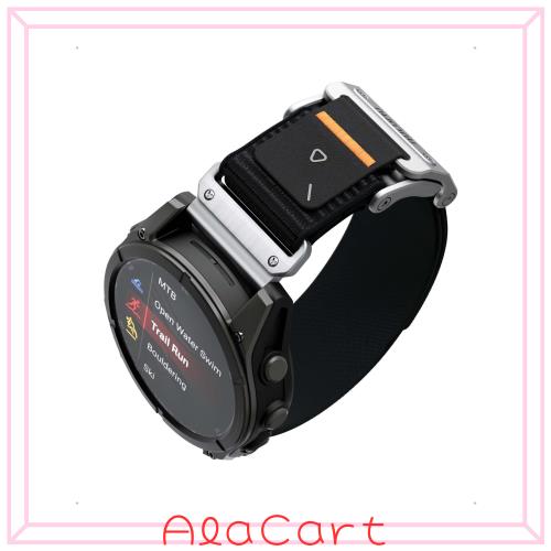 [Aulumu] C11 Garmin(ガーミン) バンド 26mm |マグネット式ベルト| 超薄軽量ナイロン編みベルト・磁石着脱・クイックリリース-スポーツバ