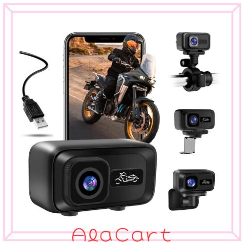 2K バイク用 ドライブレコーダー SULUWU 小型 バイクドラレコ 衝撃感知 ループ録画 オートバイ ドラレコ 高防塵防水機能 WiFiと専用アプ