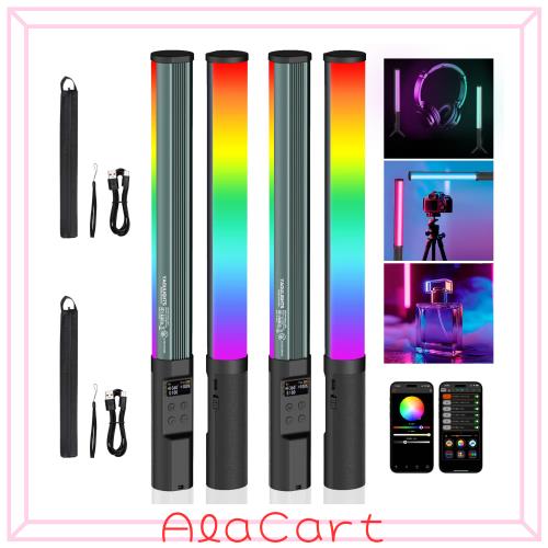 YAOULIGHTS LP430 RGB LEDビデオライト 43cm スティック型 YouTube TikTok撮影用