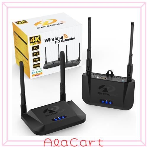 ワイヤレスHDMI 無線送受信機、プライバシー暗号化対応、4K/30Hz解像度デコード＆伝送対応【2025年モデル】、最大300メートル伝送、HDMI