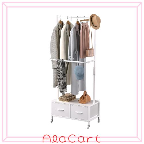 Naotico clothes rack ハンガーラック 2段 ホワイト 耐荷重80kg 6,794円