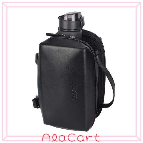 TIDING 700ml水筒 ガバッと開く ショルダーバッグ メンズ 本革 水筒バッグ ボトル 多機能 横縦2WAY 斜掛けバッグ 拡張可能 手提げ YKK iP