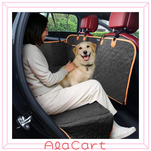 KYG 【新登場】ドライブシート ペットと一緒に乗れ 全車種 両開きファスナー 可視メッシュ窓 飛び出し防止リード付き 汚れ防止 撥水加工