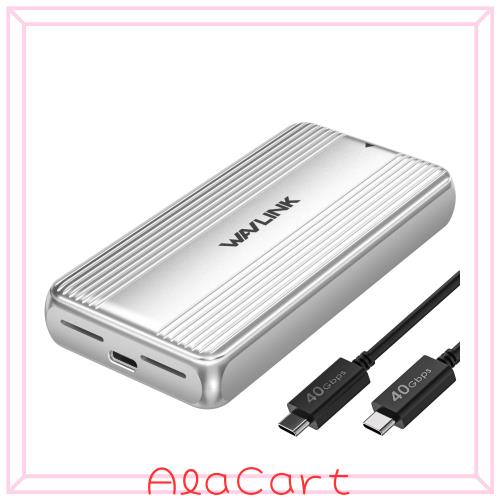 WAVLINK 40Gbps USB4 NVMe M.2 SSD エンクロージャー NVMe ssd ケース2230/2242/2260/2280対応 B+M/M-Key PCIe SSD用 外付けケース 工具