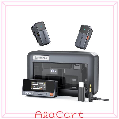 Saramonic Air ワイヤレスマイク 超軽量11g・300m伝送・自動リミッター搭載 48kHz/24bit 2段階ノイズキャンセリング ラベリアマイク iPho