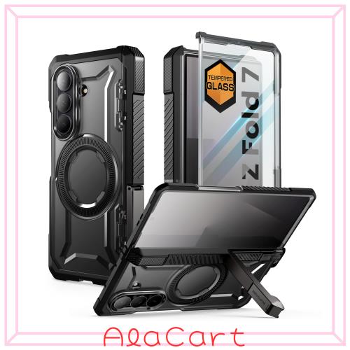 SUPCASE Galaxy Z Fold7 SC-56F/SCG34 ケース 保護カバー 米軍MIL規格取得 ヒンジ保護 スタンド付き MagSafe対応 強化ガラススクリーン