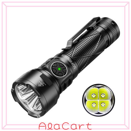 sofirn SR15 懐中電灯 強力 フラッシュライト led 強力 軍用 最強 充電式 4500ルーメン高輝度ハンディライト 8モード調光 磁気テールキャ
