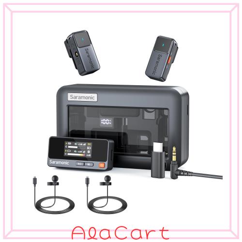 Saramonic Air ワイヤレスピンマイクシステム 300m伝送 デュアルチャンネル・低音カット・EQ調整・自動リミッター・ノイズキャンセリング