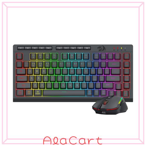 Redragon S155 ゲーミングキーボード マウスセット 3モード接続 Bluetooth/2.4G/USB-C ブラック