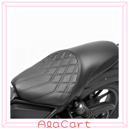 Entrotechバイクシートレブル250 レブル500 REBEL250 REBEL500専用 ロングシートカスタムパーツ 高密度スポンジ 高弾力 (ブラック1)