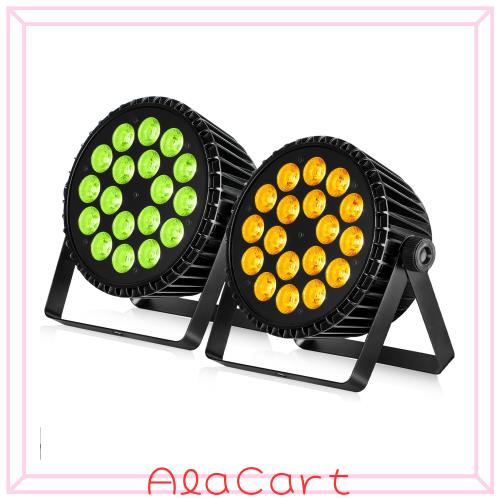 Betopper LEDステージライト 18x18W 6-in-1 LED RGB+アンバー+ライムグリーン+UV ハイパワーパー缶照明、DJライトストロボ/ウォッシュア