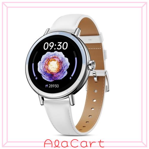 TIFOZEN スマートウォッチ レディース iphone対応 アンドロイド対応 1.27インチ HD画面 丸型 スマートウォッチ 小さめ Bluetooth5.3通話