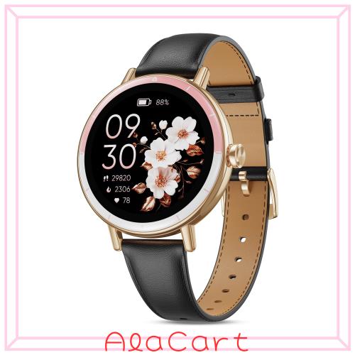 TIFOZEN スマートウォッチ レディース iphone対応 アンドロイド対応 1.27インチ HD画面 丸型 スマートウォッチ 小さめ Bluetooth5.3通話