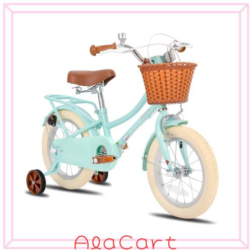 JOYSTAR 子供用自転車 夢奇 14インチ ジュニア用 小学生 中学生 幼児用 可愛い 男の子 女の子 お誕生日プレゼント カゴ ベル 補助輪付き