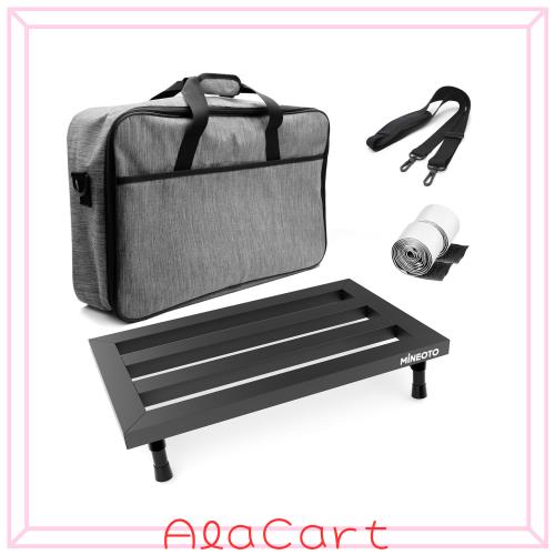 アルミニウム合金 超軽量 0.78kg エフェクターボード ペダルボード 面ファスナー バッグ付き (50.5x30.5cm)