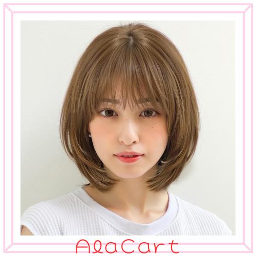 EMMOR 医療用ウィッグ 人毛 フルウィッグ人毛ミックス ショートボブ 手植え I型つむじ 超リアル 女性用 かつら レディース 前髪 自然 人