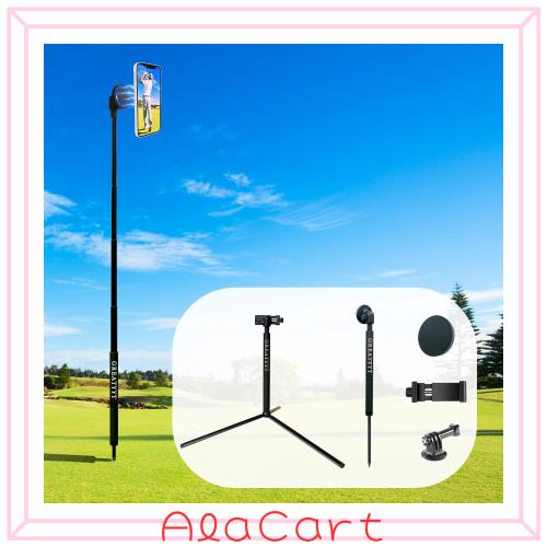 GreatYYT ゴルフ 三脚 ＆ 一脚 スマホスタンド スイング動画撮影 48-140cm 伸縮 アルミニウム製 ゴルフスイング練習器具 磁気式 iPhone An
