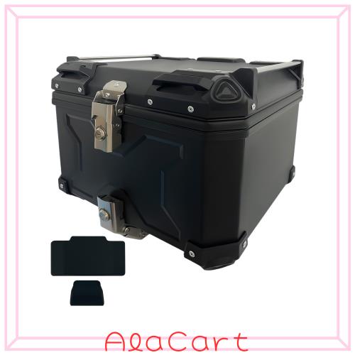 WAITREE 【57L】バイク トップケース リアボックス 大容量 ヘルメット対応 ワンタッチ脱着 ツーリング用 防水 防犯 ロック付き ブラック