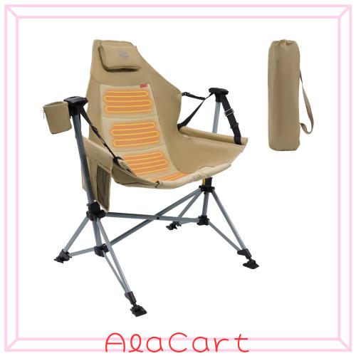 TIMBER RIDGE ハンモックチェア USB電熱アウトドア チェア ロッキングチェア 折り畳み 3段階温度調節 耐荷重180kg オートロック機能 ゆら