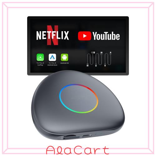 ATOTOMOVE ワイヤレスCarPlayアダプター CB6C Android Auto対応 4GB+64GB