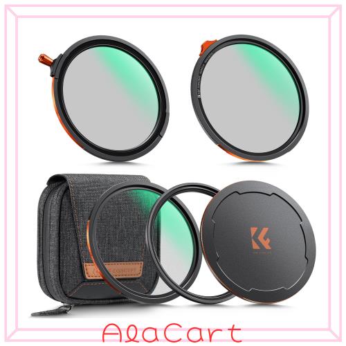 K＆F CONCEPT 77mm マグネット式フィルターセット True Color CPL+可変ND2-32+ブラックミスト1/4+マグネットアダプターリング+マグネット