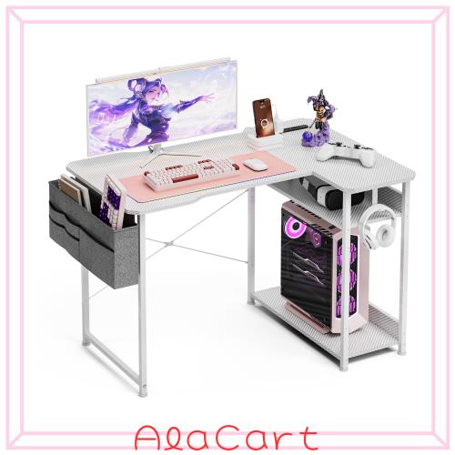 Acrolix ゲーミングデスク L字 左右入替OK 収納バッグ付き コンセント