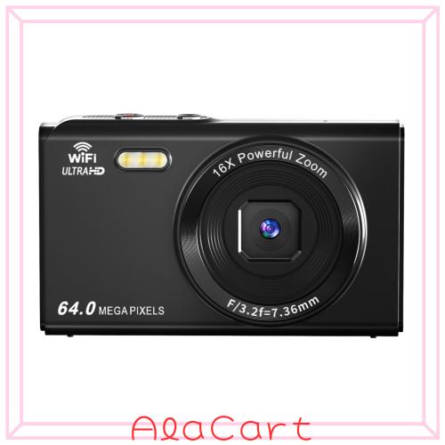 YULINJIA デジカメ4K スマホに送れる デジタルカメラ WIFI転送機能