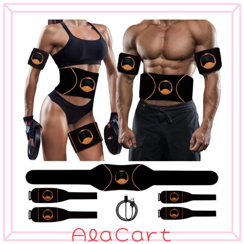 EMS 腹筋 ジェルシート不要, 筋トレ 腹筋マシン 腹筋パッド お腹 腕 太もも 多部位対応 トレーニングマシーン 女性 男性 USB充電式 腕部