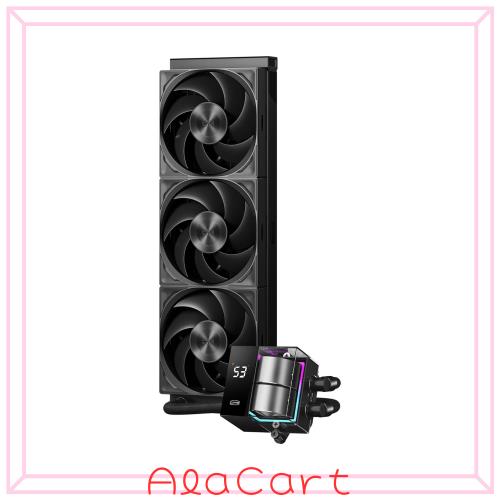 PCCOOLER CPS DS360Pro デジタル一体型CPU水冷クーラー、360mmラジエーター、310W TDP対応、デュアルチャンバーポンプ、ARGB LED＆デジタ