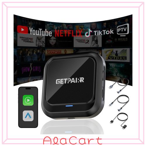 CarPlay GETPAIRR CarPlay ワイヤレス＆Android Auto対応 Android 13搭載 カープレイワイヤレス化