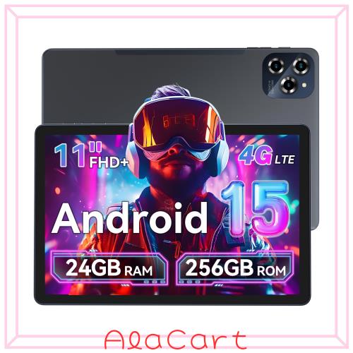 新登場 Android15タブレット 11インチ 2K大画面 通信できる4G LTE対応モデル KINGRID simフリータブレット