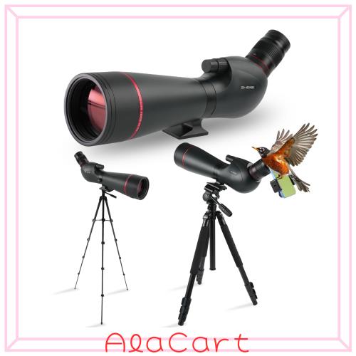 BOSTRON フィールドスコープ 天体観測 IPX7 防水 20-60倍率 80ｍｍ内径対物レンズ お月見 天文観測 単眼鏡 高倍率 地上望遠鏡 FMCレンズ