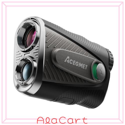 ACEGMET ゴルフレーザー距離計 PFS5 OLED黒赤表示 デュアル電源 3点間距離 コンパクト 1190m／1300yd対応 光学7倍望遠 高透過レンズ 広視