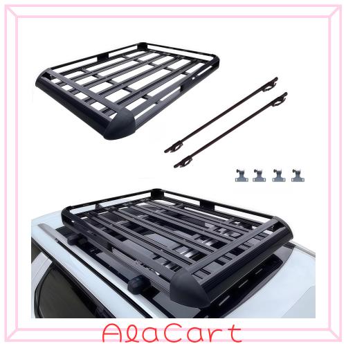 TUIYIDUO ルーフラック ルーフキャリア アルミ 汎用型 長さ140 幅100 耐荷重150kg カーキャリア カーゴラック 防錆 耐摩耗性 頑丈な構造