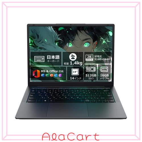 HYPERSTRIX ノートパソコン 14インチ QHD IPS液晶 Win11 Pro ノートPC