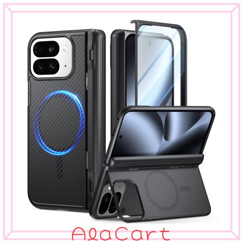 POETIC Revolution ケース Google Pixel 10 Pro Fold用 [折りたたみ式キックスタンド内蔵][ヒンジ保護][MagSafe対応] 耐衝撃 Pixel 10 Pr