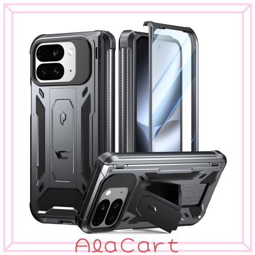 POETIC Spartan ケース（Google Pixel 10 Pro Fold用）[ヒンジ保護][キックスタンド][ミルグレード保護] フルボディ耐衝撃保護カバー（ス