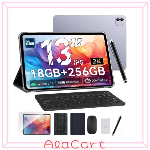 タブレット 13インチ Blackview LINK 8 G100 CPU 搭載 ROM 256GB+2TB拡張 android 15アンドロイド Tablet 8コアCPU 2176*1600 FHD大画面