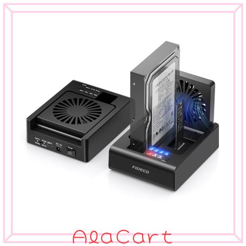 FIDECO USB Cドッキングステーション M.2 NVMe SSD および2.5”/3.5” SATA HDD用 クローンドック 双方向オフラインクローン対応 双方向ク
