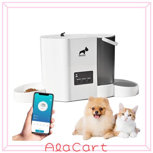 SAEGYPET 2in1自動給餌器 2.5L 給水器2L 猫中小型犬用 2.4GWi-Fi ホワイト 6,588円
