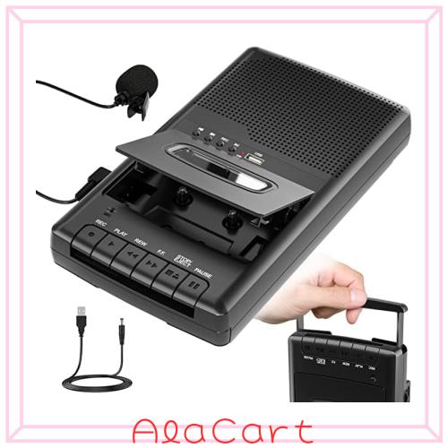 Mersoco カセットプレーヤー MP3変換 USB録音対応 3.5mmイヤホン端子