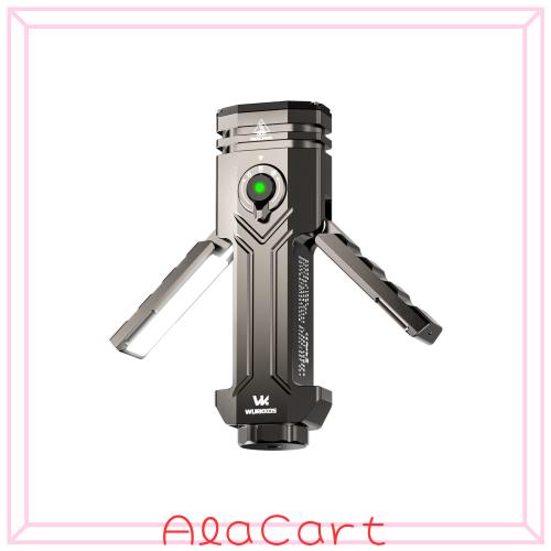 Wurkkos HD02 懐中電灯 高輝度 3200ストリーム ホワイト/ウルトラバイオレット/折りたたみウィングライト 4in1 多機能懐中電灯 Type-C 充