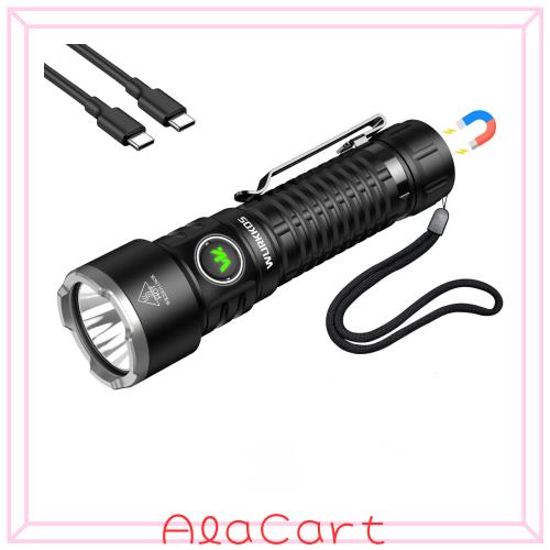 Wurkkos TS28 懐中電灯 充電式 LEDライト 3200ルーメン 超高輝度 506m照射距離 磁吸機能 USB-C急速充電 5000mAh大容量バッテリー 8種類照