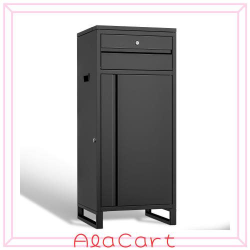 【複数投函可能/135Ｌ大容量/ポスト一体型】 LEEKEY 宅配ボックス 宅配BOX 組立不要 両開扉 ポスト付き 郵便受け 置き配 防水 屋外 盗難